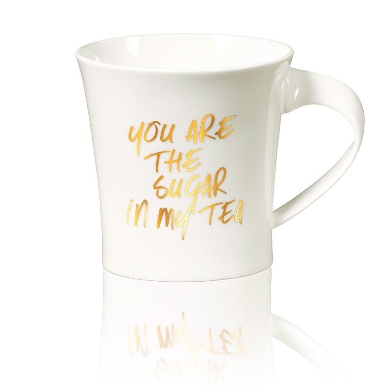 Teetasse mit einem Spruch: you are the sugar in my tea